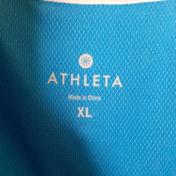 Ladies Athleta Birdie Golf Polo Shirt Blue Size XL - Picture 2 of 4
